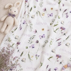 Personalised Baby Girl Fleece Blanket