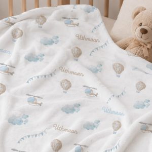 Personalised Baby Boy Fleece Blankets