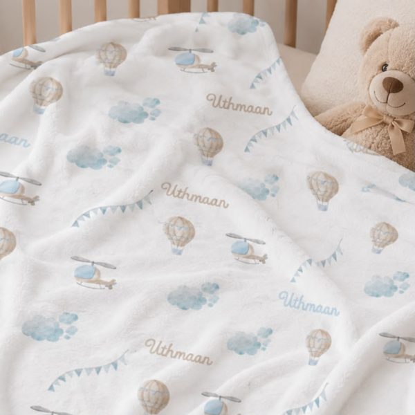 Personalised Baby Boy Fleece Blankets